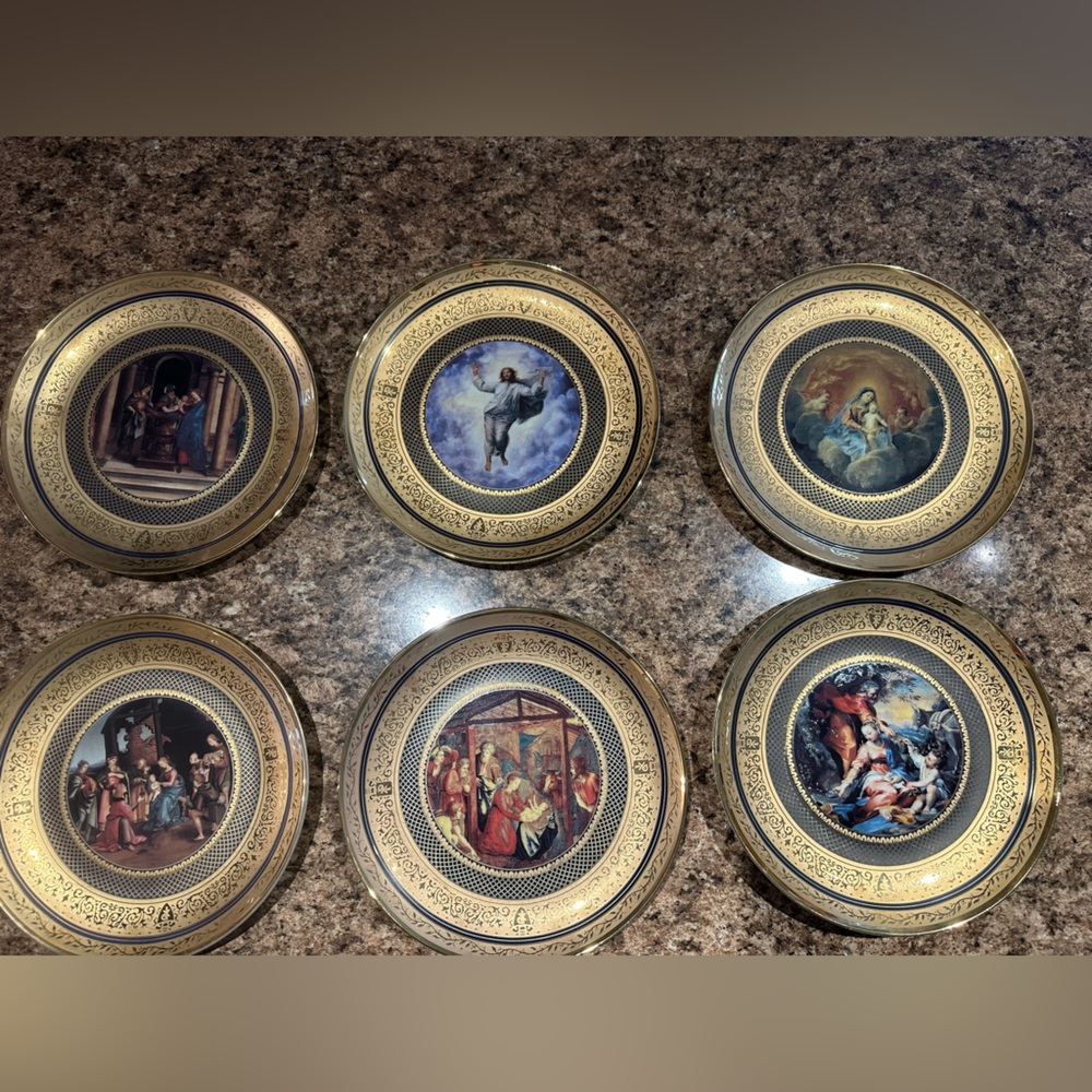 Set of Decorative Plates with Classical Art